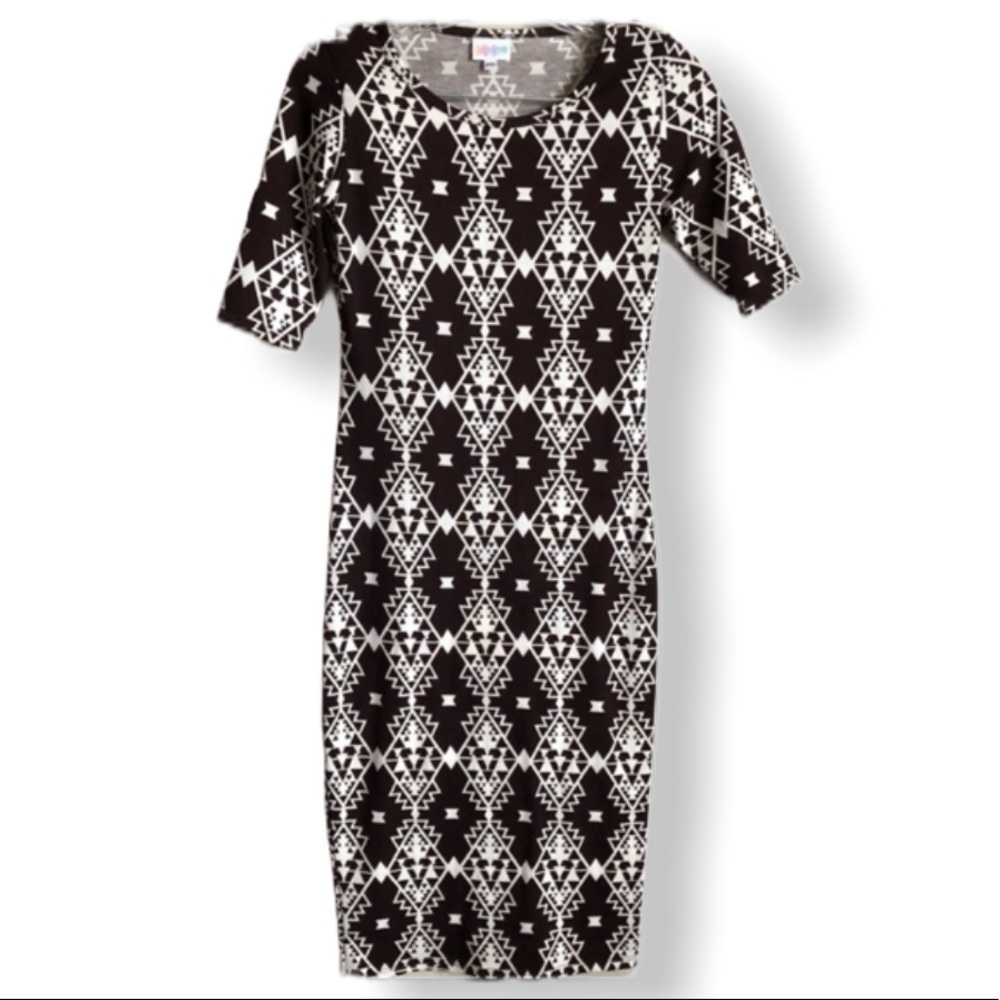 Lularoe “Julia” Aztec Body Con Print Dress